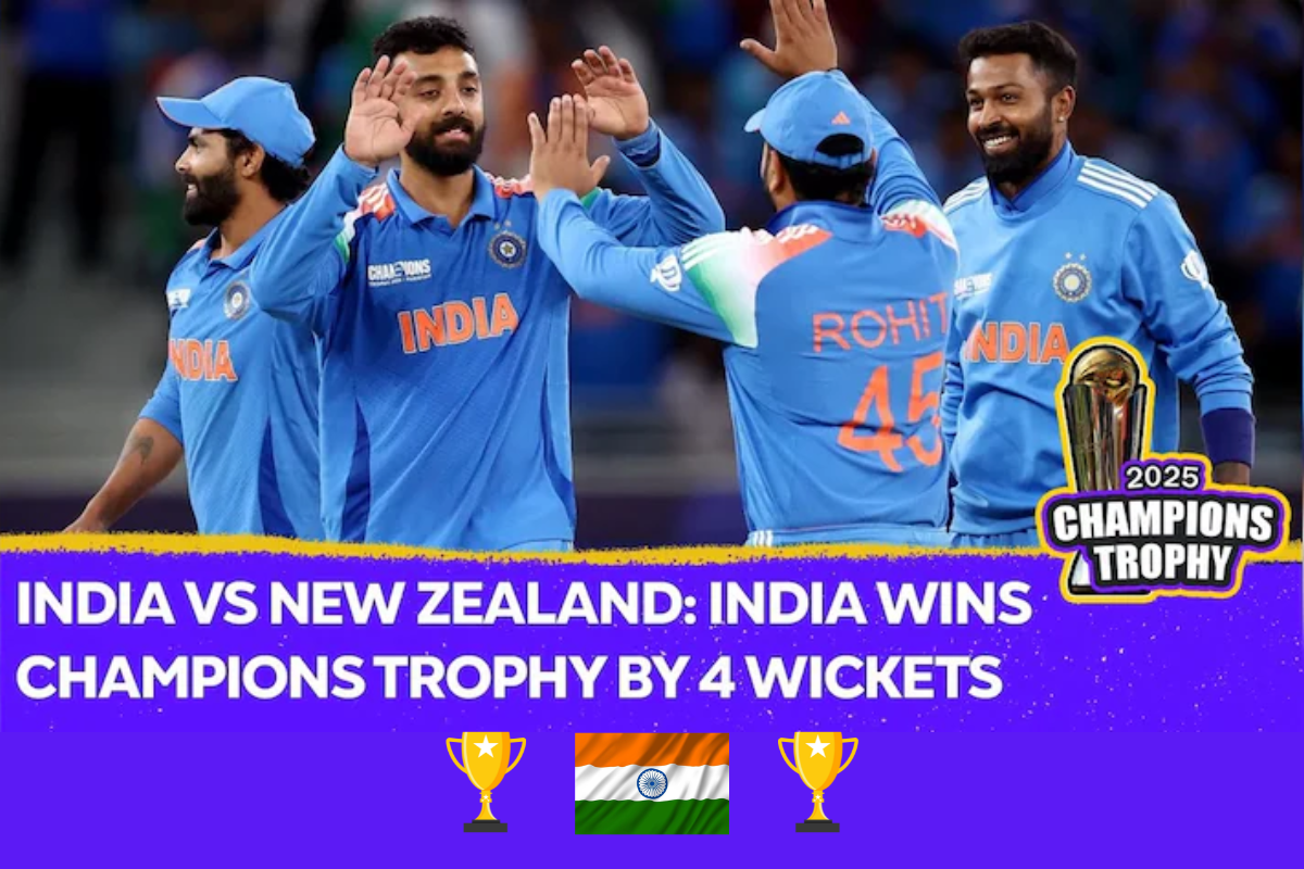 India Remains Unbeaten, Triumphs Over New Zealand to Claim ICC Champions Trophy 2025 Title